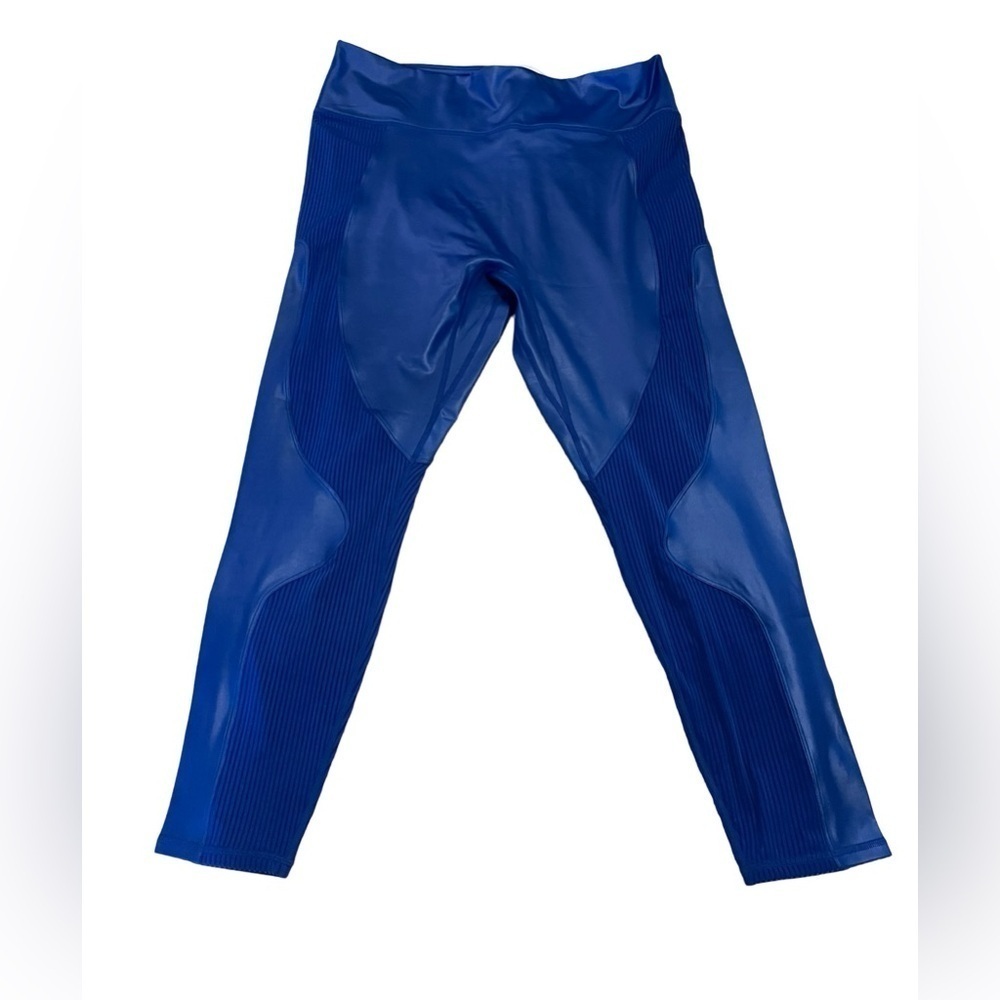 NWT Fabletics Motion365+ Contour High-Waisted Leggings Blue Shine Size 3X